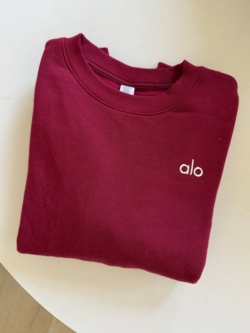 Alo Accolade Crew Neck + Straight Leg Sweatpants + Shorts in Summer Romance Red - Picture 3 of 9